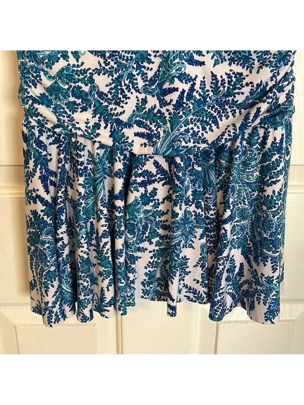Catalina one piece swimsuit. Blue floral, preowned, Size 1X, 16W. - Picture 4 of 13